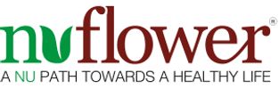 NUflower logo with tagline about healthy living.