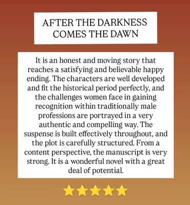 Book review praising the novel's authentic characters and compelling plot.