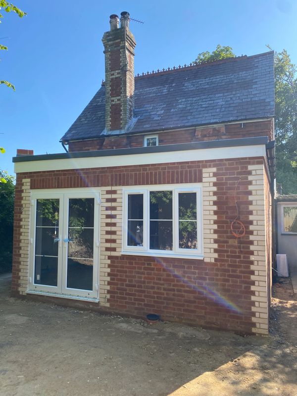 An extension on a gothic property in 2024