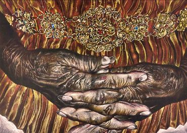 Rendering of my grandmother's hands. 