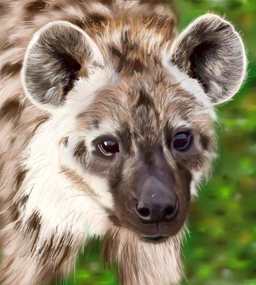 Digital rendering of a hyena. 