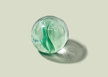 Digital rendering of a marble. 