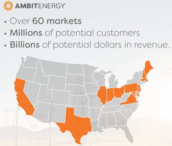Ambit Energy Markets Across America - Serving Electricity and Natural Gas to Customers Nation-wide.