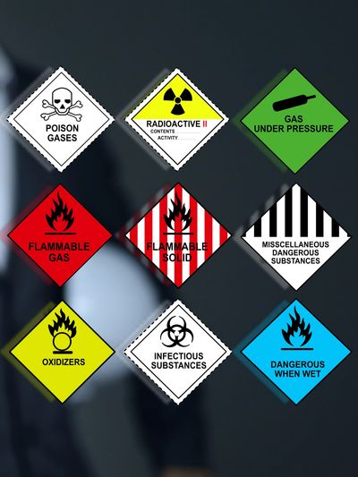 Dangerous goods cargo prepared for international air freight transportation