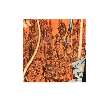 Radiant Orange Tapestry silk that glows with confidence, wrapping you in vibrant elegance.