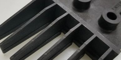 Injection-molded plastic PBT glass filled part Engineering Resin draft knock out pin