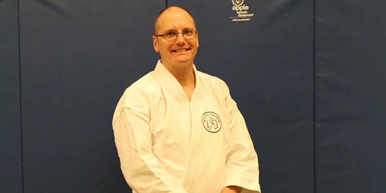 Renshi Adrian Robichaud, head instructor and owner of Whitby Karate, Whitby, Ontario.