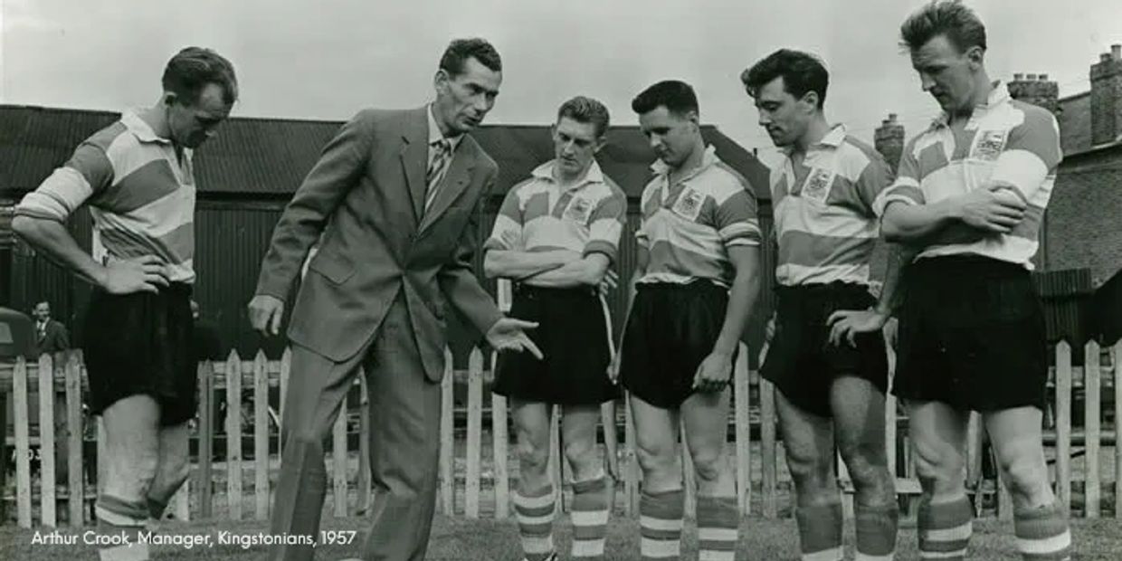 Kingstonian Football Club Manager, Arthur Crook, 1957.