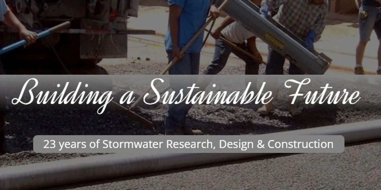 Construction workers building a sustainable future with stormwater technologies.