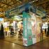 large custom printed back lit displays, custom flooring