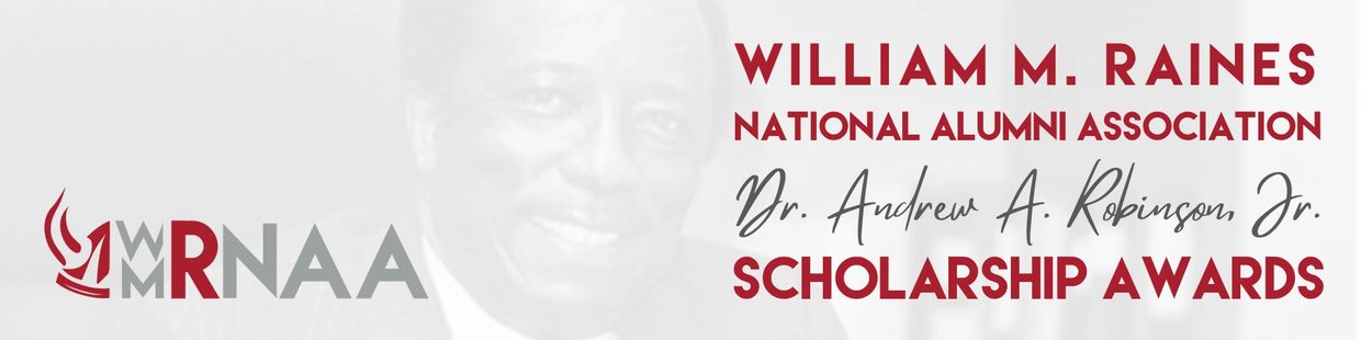 William M. Raines National Alumni Association Scholarship Awards banner.