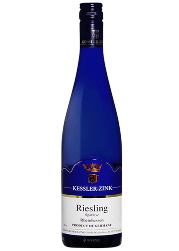 Bottle of Kessler-Zink Riesling Spätlese wine from Germany.