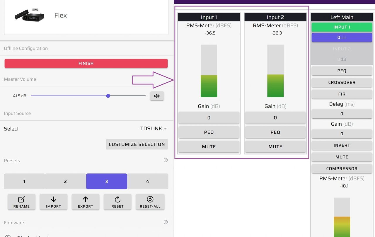 Diagram 3.  The Device Console input panel, shown here without Dirac