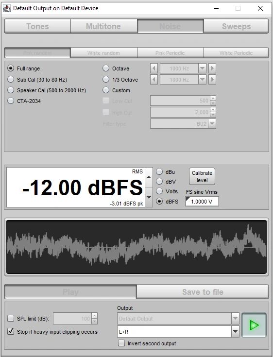 Diagram 3.  Example of the REW noise generator