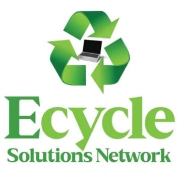 Ecycle Solutions Network logo with recycling symbol and laptop.