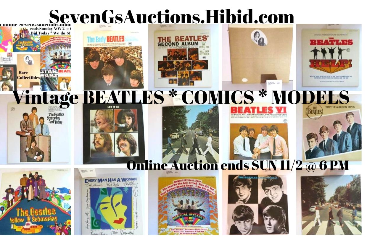 Beatles LP albums, Comic books, Model Train Kits online auction ends Sunday November 2, 2025