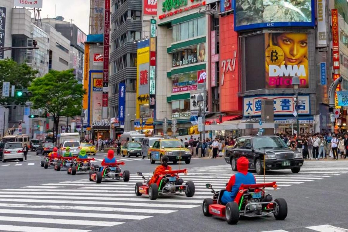 Guided street go-kart experience in Tokyo