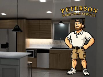 Modern kitchen with wooden cabinets and pendant lights.