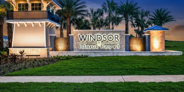 Resort entrance sign 