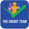 Logo for The Credit Team with three stylized figures and an upward arrow.