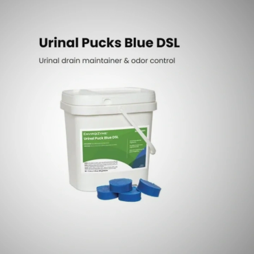 Urinal Pucks Blue DSL for drain and odor control.