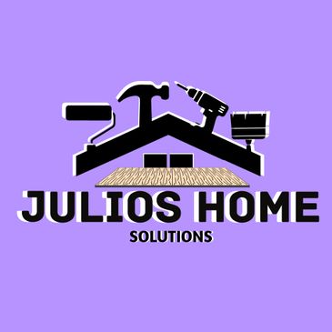 Logo for Julios Home Solutions with tools and a roof graphic.