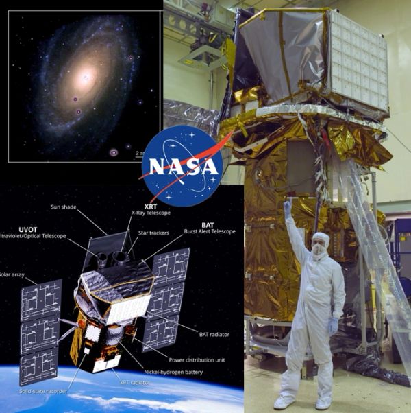 NASA's space telescope and team in cleanroom.