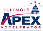 Logo of Illinois Apex Accelerator with stars and Capitol dome.