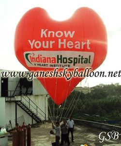 Heart Advertising Balloon for Indiana Hospital Heart Institute Mangalore.