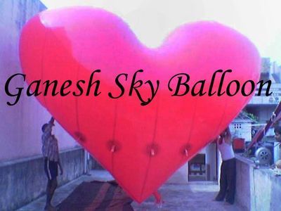 Red Color Advertising Sky Balloon, Heart Advertising Balloon.