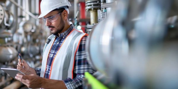 An experienced employee is working on the rod pump automation