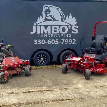 Jimbo's Landscaping and Lawn Care locally owned and operated.