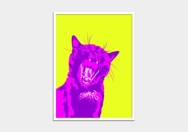 I created this pop art picture for someone that wanted to have their cats picture printed on a custo