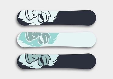 Yeti snowboard design.