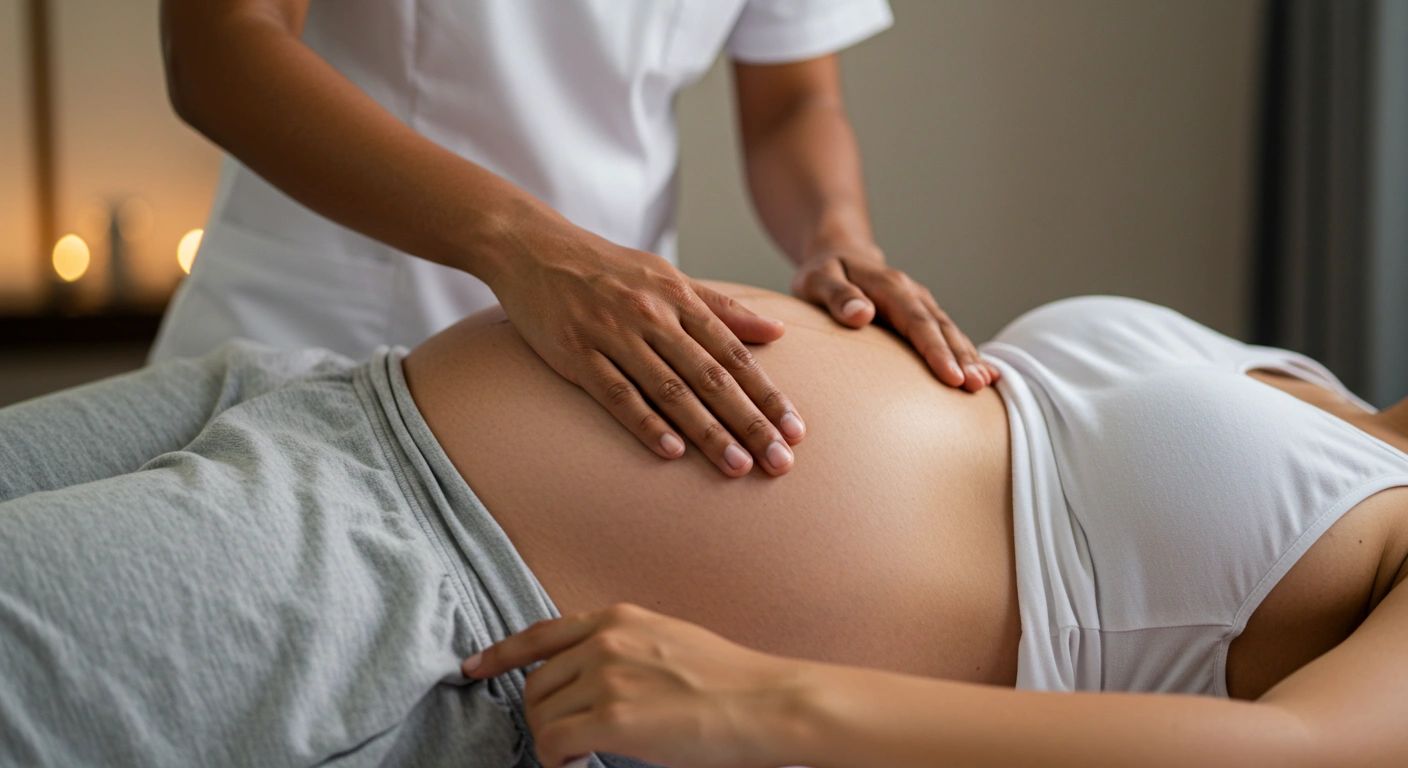 Prenatal Massage that Reduce anxiety, decrease symptoms of depression, relieve muscle aches.