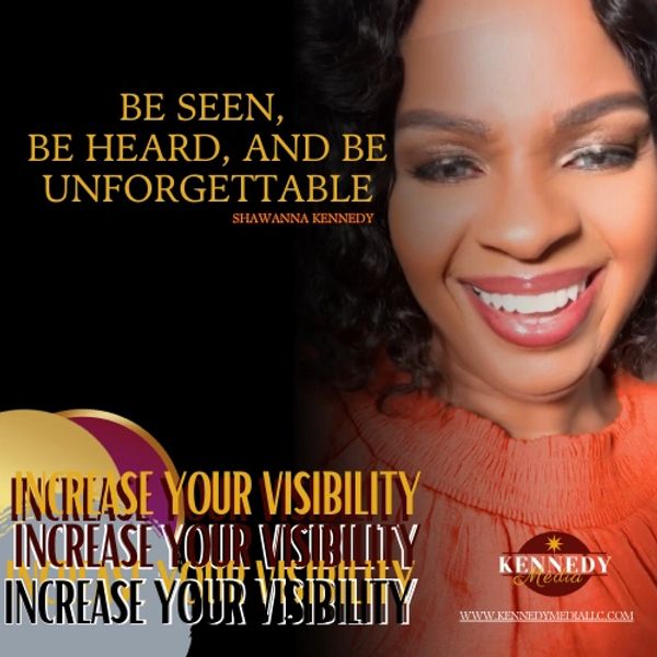 Black female smiling, inviting you to join Increase Your Visibility Group.