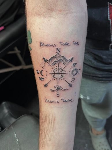 fine line tattoo Mayhem 