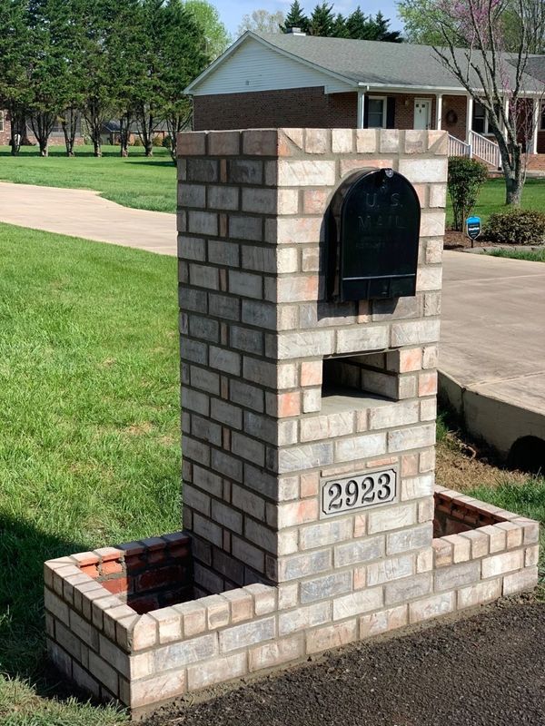 Brick Mailbox With Planter