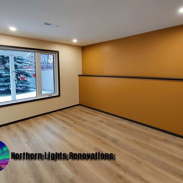 Recent Basement Renovation by Northern Lights Renovations. 