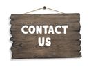 contact us link on wood background