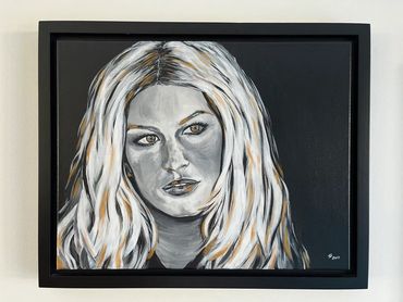 Gisele Bundchen art - supermodel art - canadian artist - original work - brasilian model art