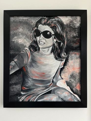 Jackie Kennedy art - First lady art - JFK art - canadian artist - original work