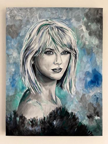 Taylor Swift art - Music art - Pop art music - Canadian artist - oeuvre originale - original work