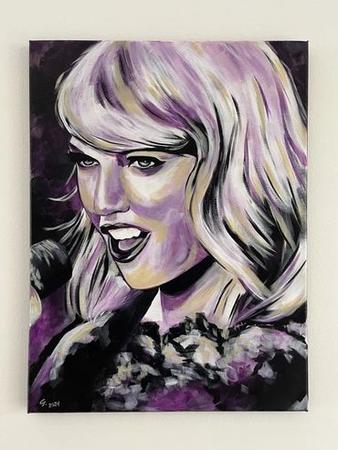 Taylor Swift art - Music art - Pop art music - Canadian artist - oeuvre originale - original work