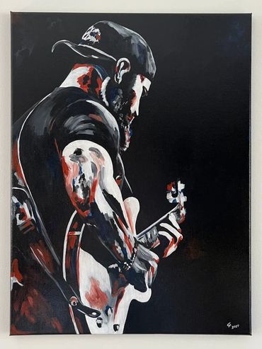 Zac Brown art - Music art - Counrty music art - Canadian artist - oeuvre originale - original work