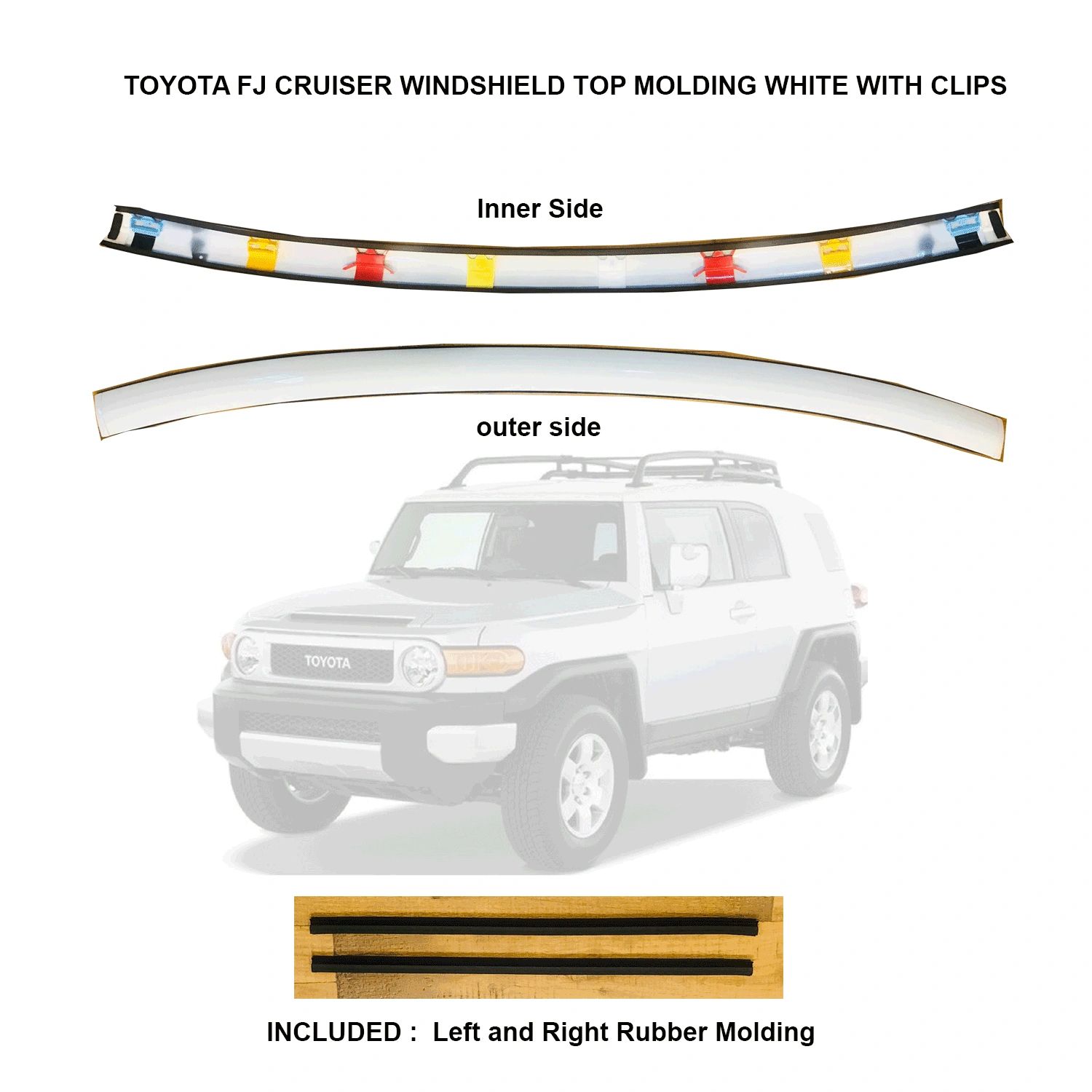 TOYOTA OEM 0714 FJ Cruiser WindshieldReveal Molding Retainer