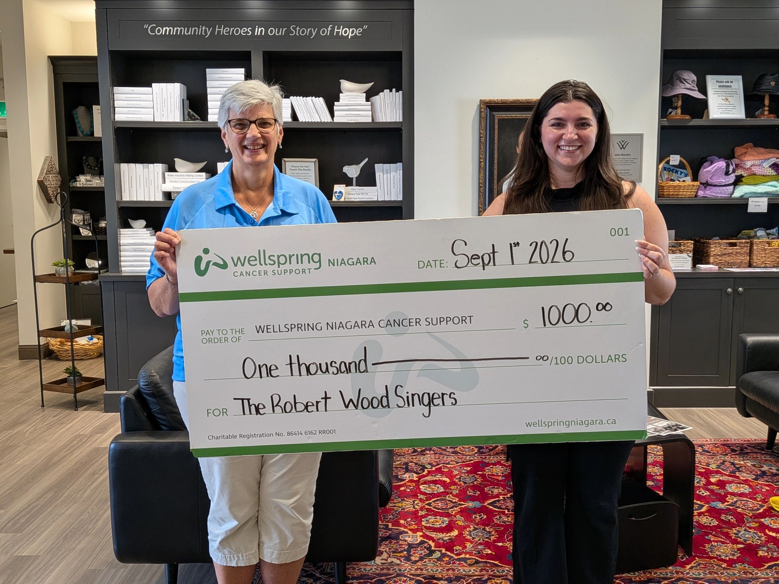 Donations to Wellspring and Breakfast Club 