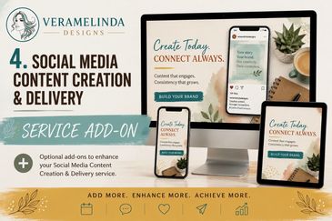 Social media content creation add-on service by Veramelinda Designs.