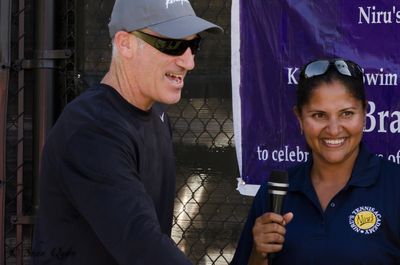 Coach Niru with Brad Gilbert, former top 10 player and celebrity coach and commentator