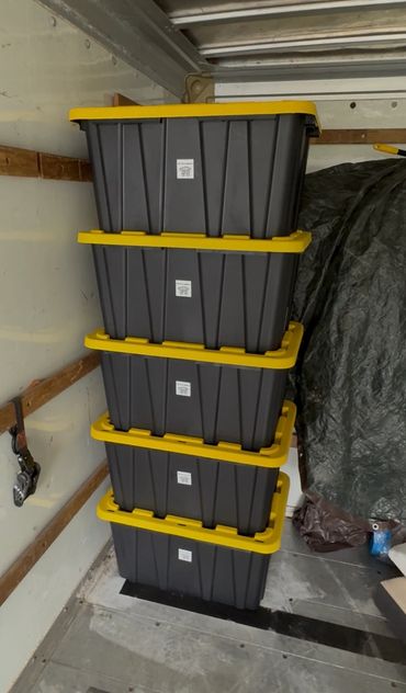 4- 27 gal tote ready to be rented. 